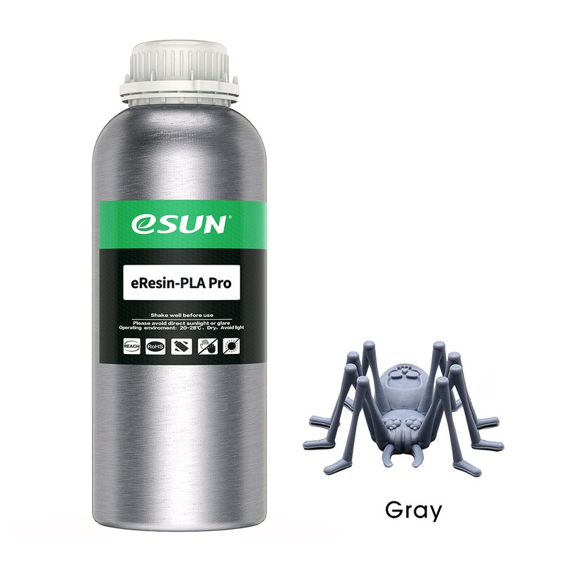 eSun UV/LCD PLA Pro Resin Grau 1.000 g