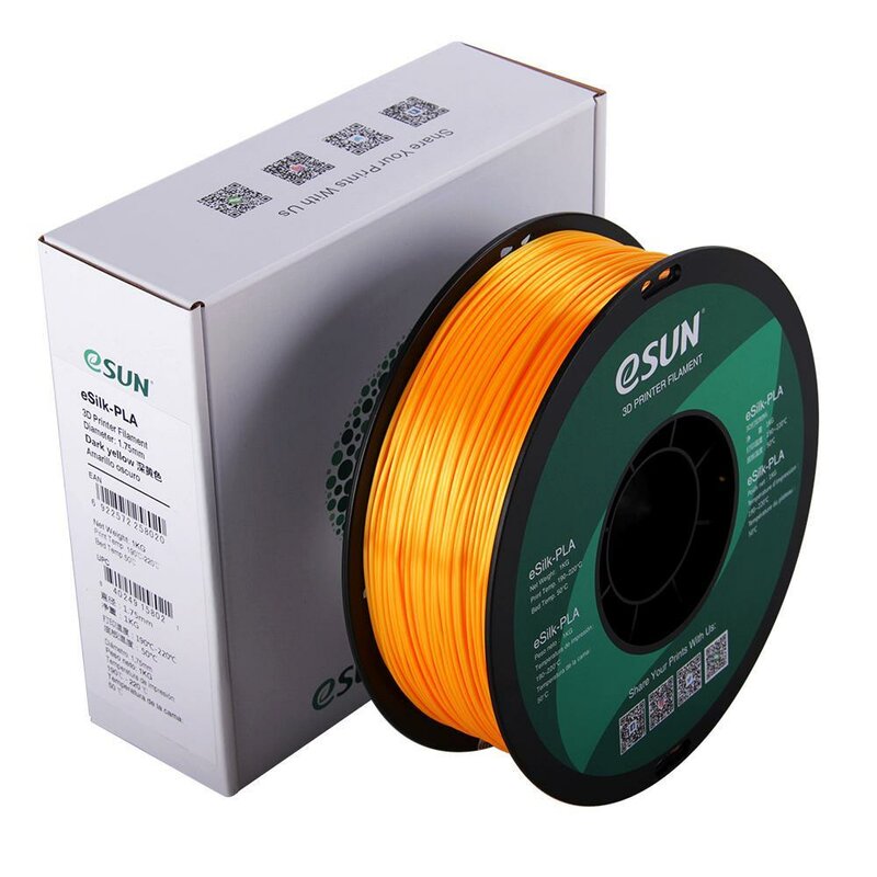 eSun eSilk-PLA Filament Gelb 1.75 mm 1.000 g