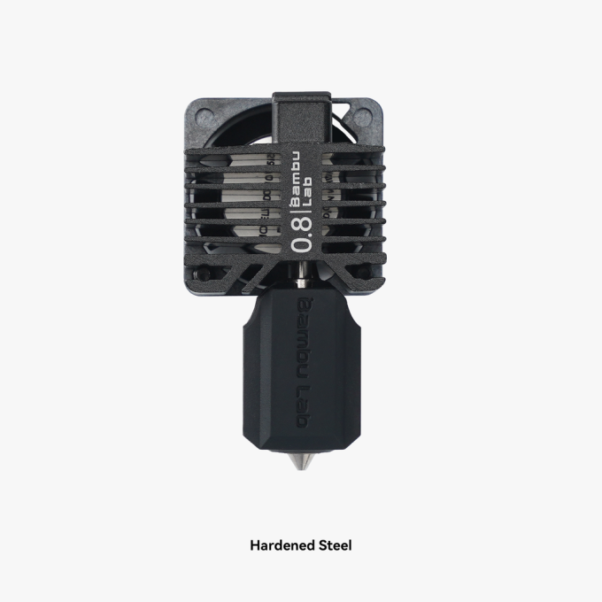 Bambu Lab X1c Complete Hotend Assembly With Hardened Steel Nozzle 0,8 Mm