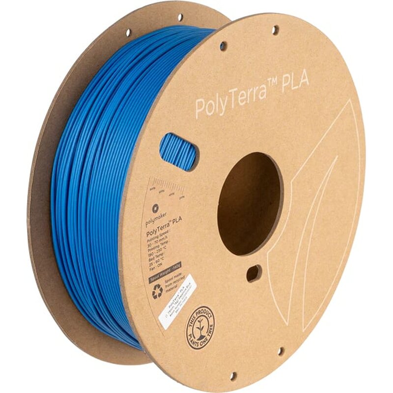Polymaker PolyTerra PLA Sapphire Blau 1,75 mm 3000 g
