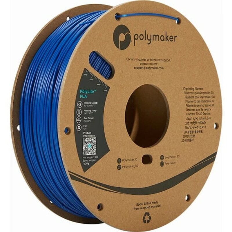 Polymaker PolyLite PLA Blau 1,75 mm 3000 g