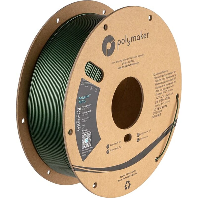 Polymaker PolyLite PETG Dunkel Grün 1,75 mm 1000 g
