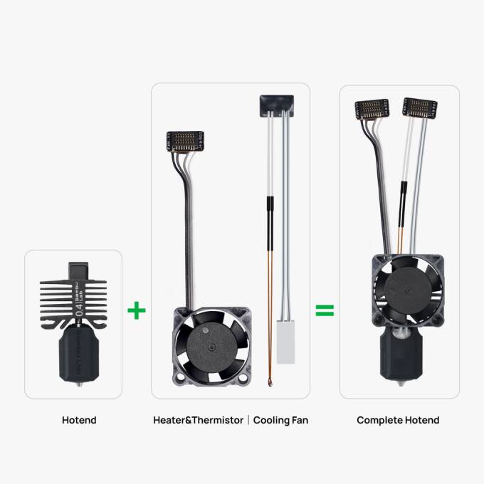 thumbnail image 2 of WELLSHOW Hardened Steel Hotend Kit For Bambu Lab X1/P1/A1 3D Printer – 1.75mm Filament 2 of 4