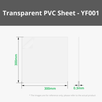 Bambu Lab 0.3 mm Transparent PVC Sheet 5 Stück