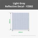 Bambu Lab Reflective Decal Sheet Light Gray 5 Stück