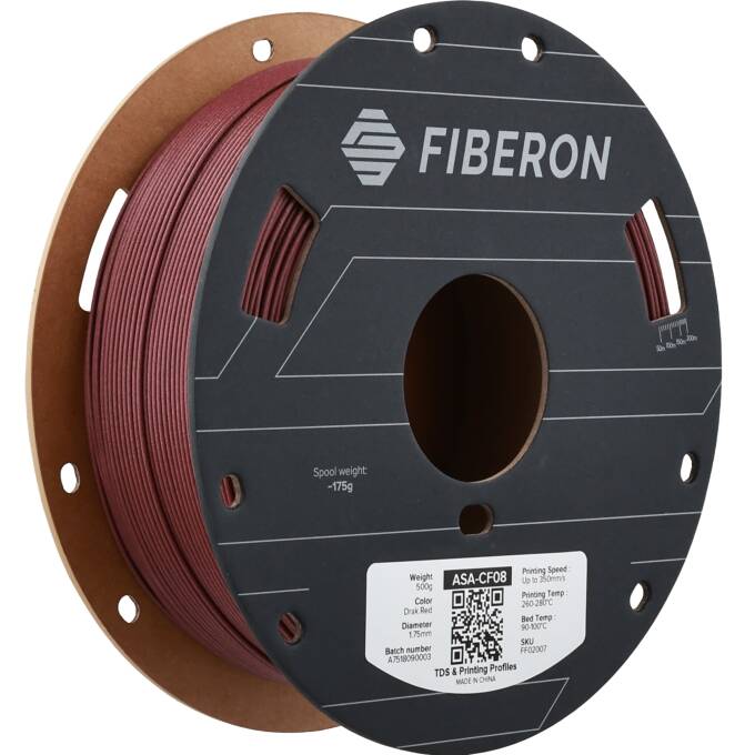 Polymaker – Fiberon ASA-CF08 Dark Red – 1,75 mm – 500 g
