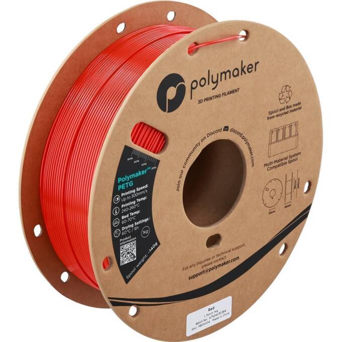 Polymaker – PETG Red – 1,75 mm – 1 kg