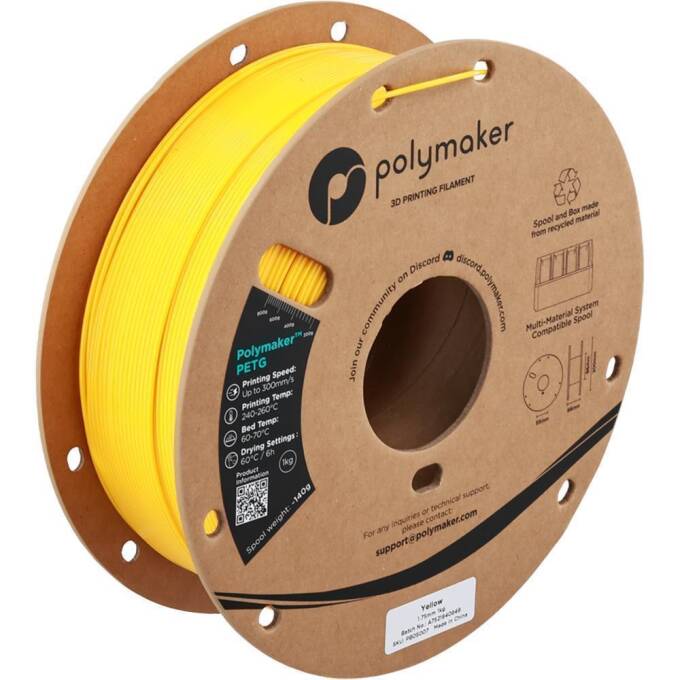 Polymaker – PETG Yellow – 1,75 mm – 1 kg