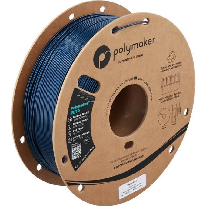Polymaker – PETG Dark Blue – 1,75 mm – 1 kg