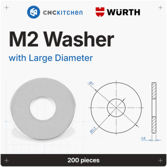 CNC Kitchen Unterlegscheiben großer Durchmesser Edelstahl