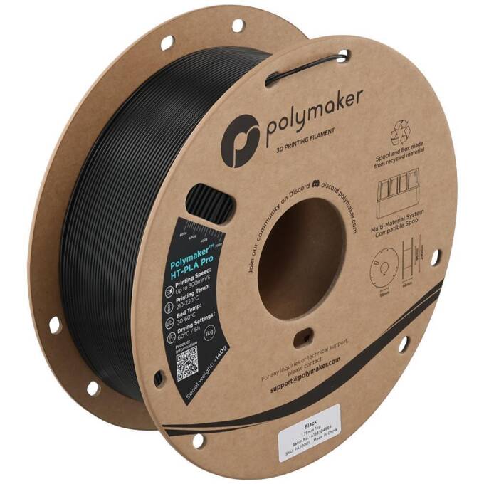 Polymaker Schwarz Ht-Pla Pro 1.75 Mm 1.000 G