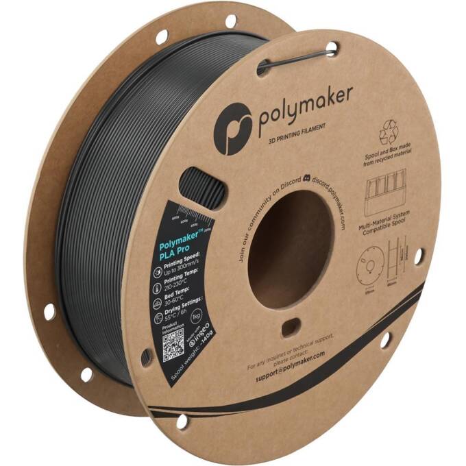 Polymaker Polysonic Pla Pro Dunkelgrau 1.75 Mm 1.000 G