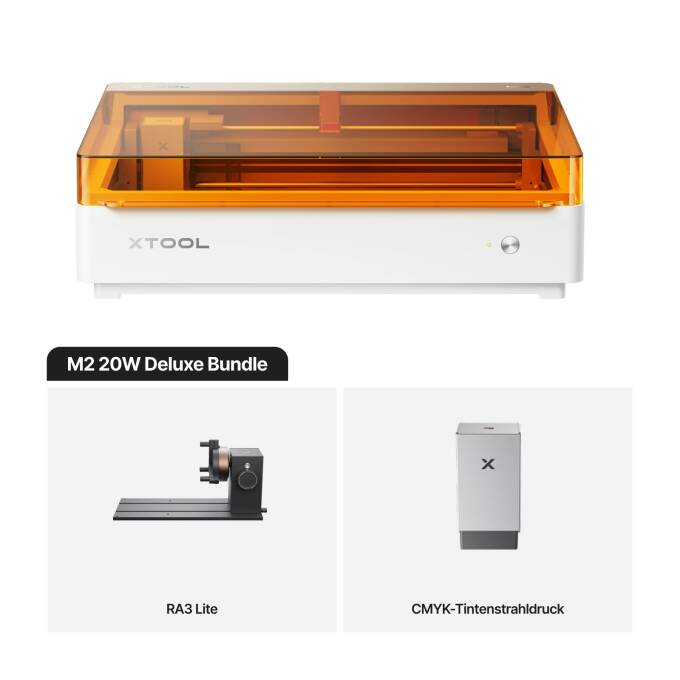 xTool M2 – Kreativer Lasergravierer mit Farbdruck | CMYK-Druck & 10W/20W Diodenlaser - 20W / xTool M2 Deluxe Kit - Image 2