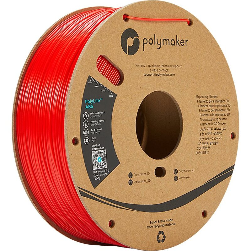 Polymaker PolyLite ABS Rot 1,75 mm 1.000 g