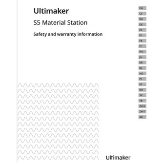Ultimaker Safety Booklet Material Station S5 MS