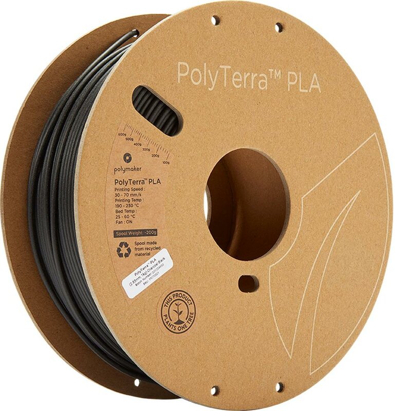 Polymaker PolyTerra PLA Schwarz 2.85 1.000 g