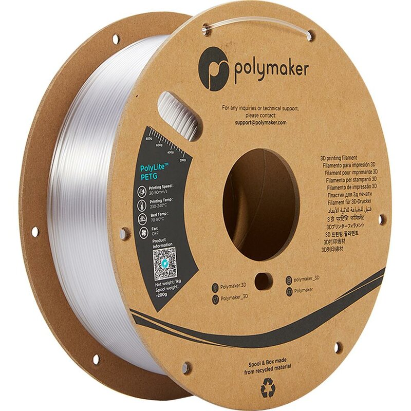 Polymaker PolyLite PETG Transluzent 1,75 mm 1.000 g