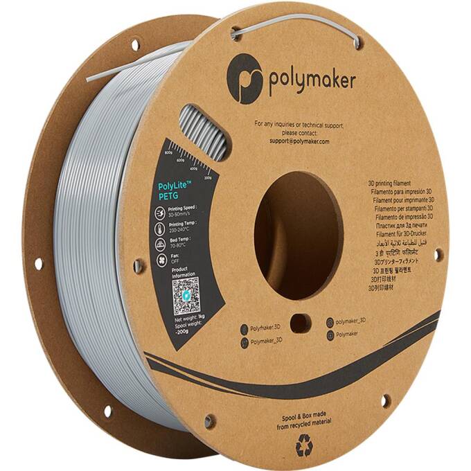 Polymaker Grau Polylite Petg 1,75 Mm 1.000 G