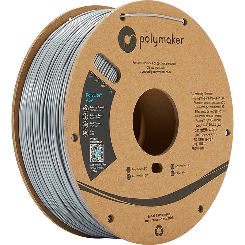 Polymaker PolyLite ASA Grau 1,75 mm 1.000 g