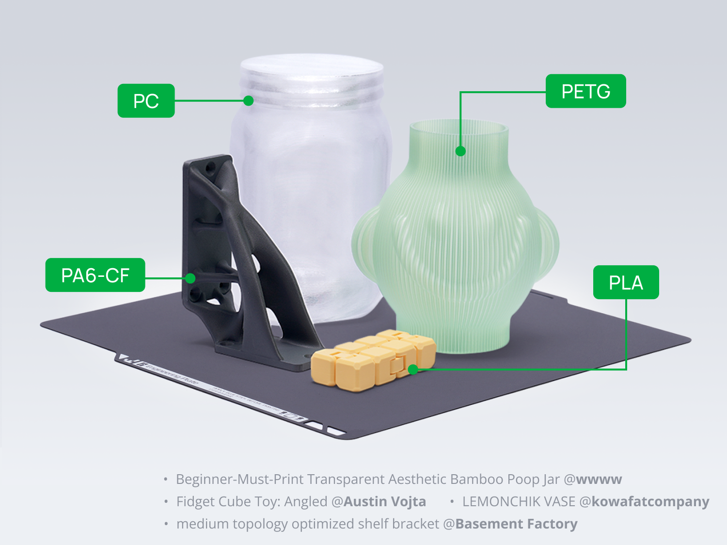 Bambu Engineering Plate – kompatibel mit PLA, PETG, PC und weiteren Filamenten