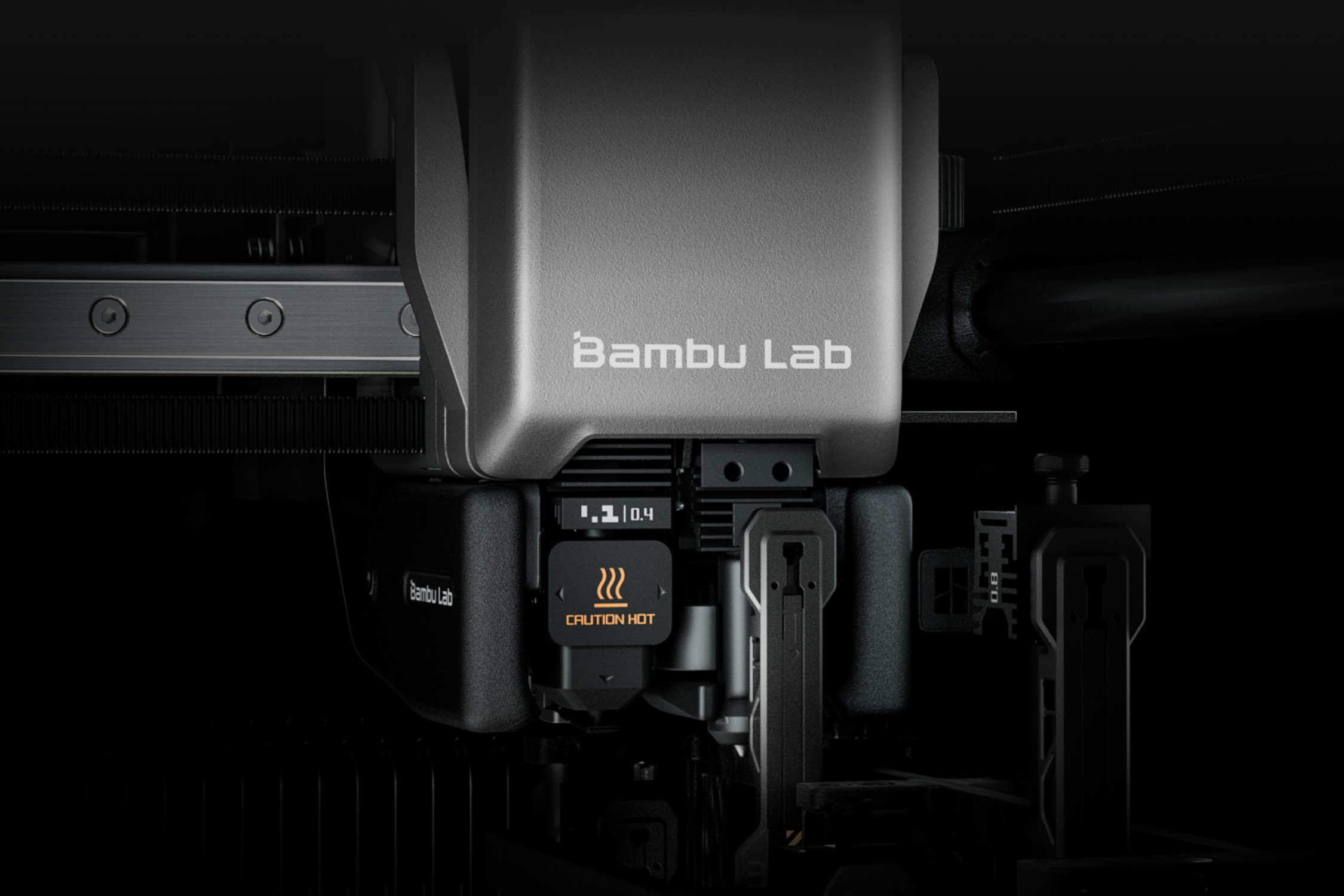 Bambu Lab Vortek System im eingebauten Zustand am Drucker