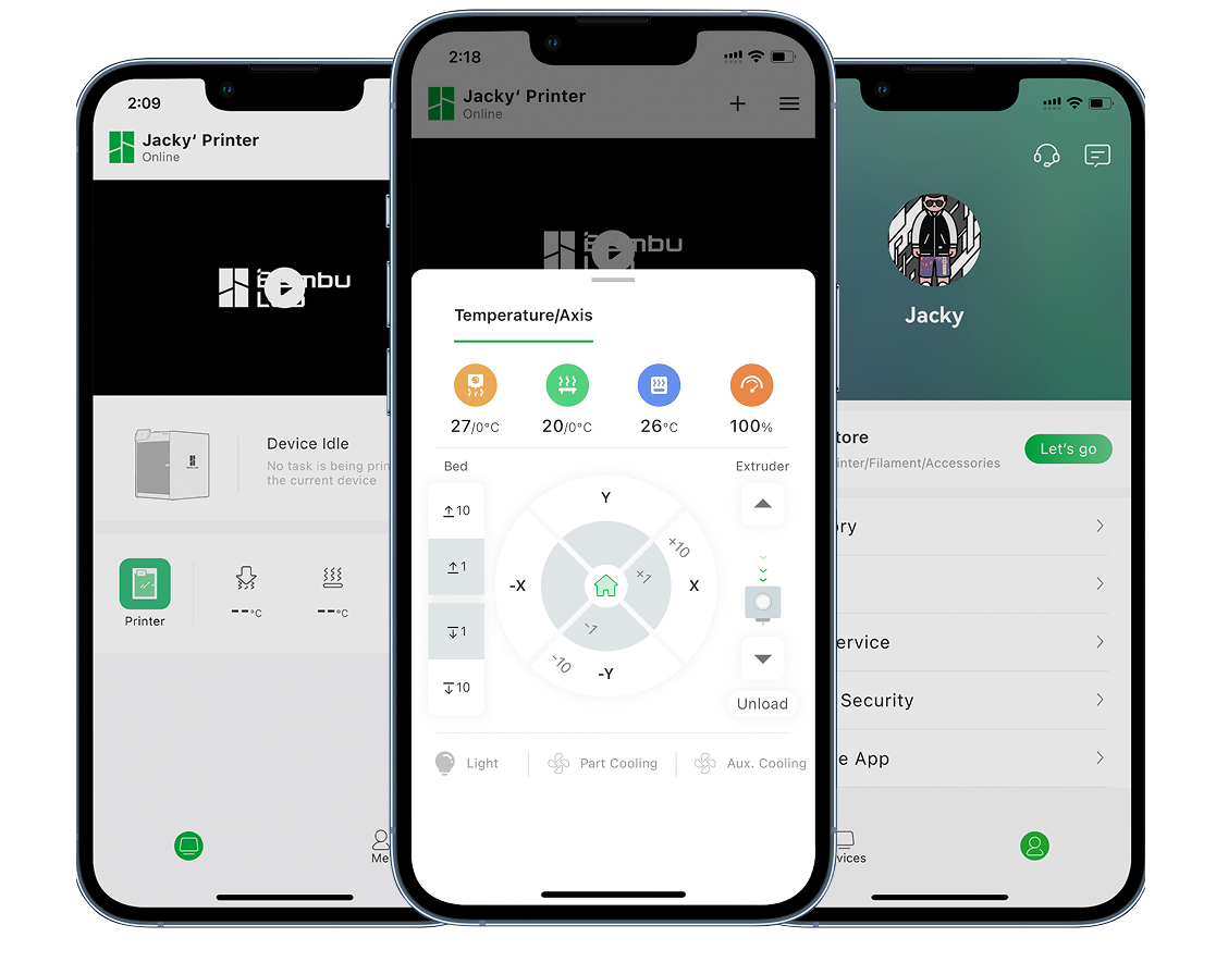 Bambu Handy App für unterstützte Bambu Lab Systeme
