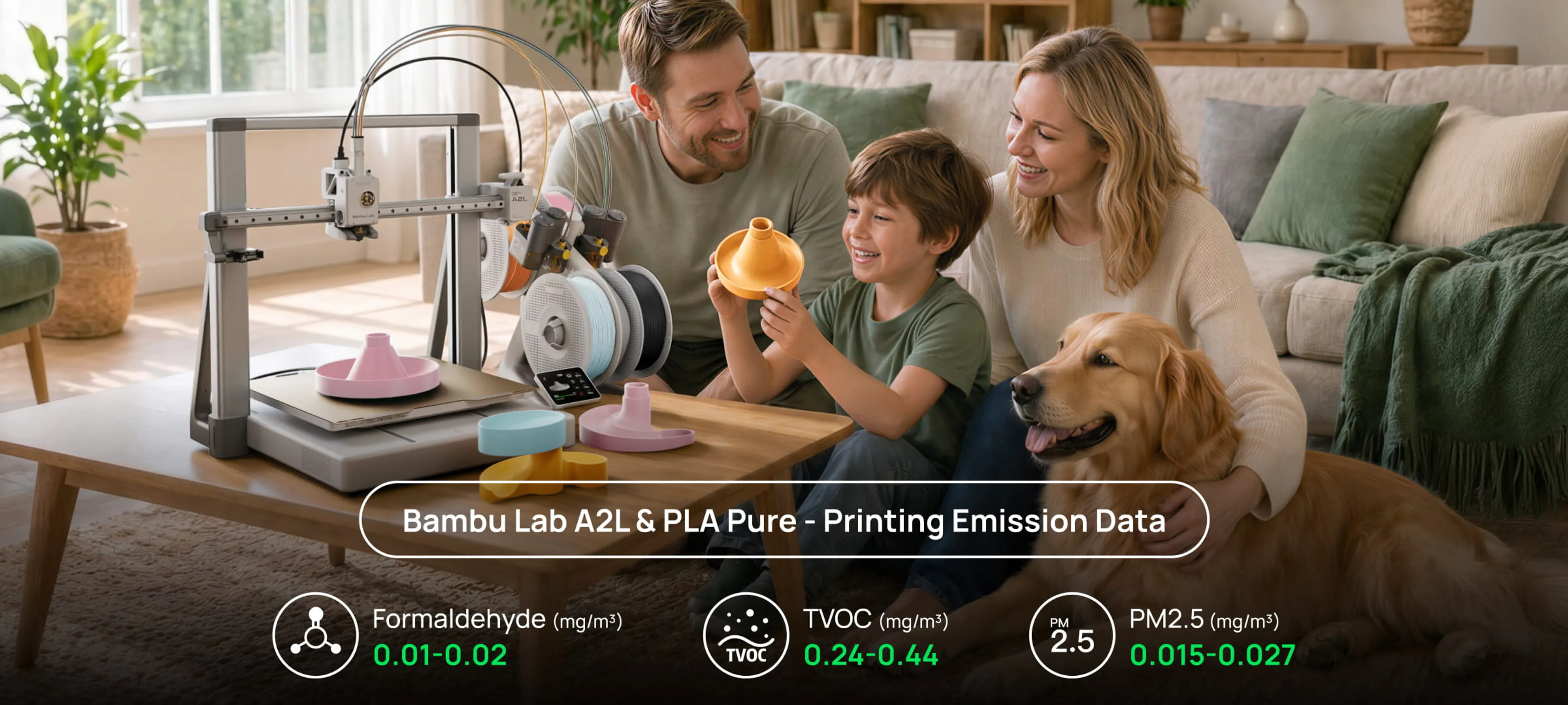Emissionsarmer 3D-Druck mit Bambu Lab PLA Pure Filament