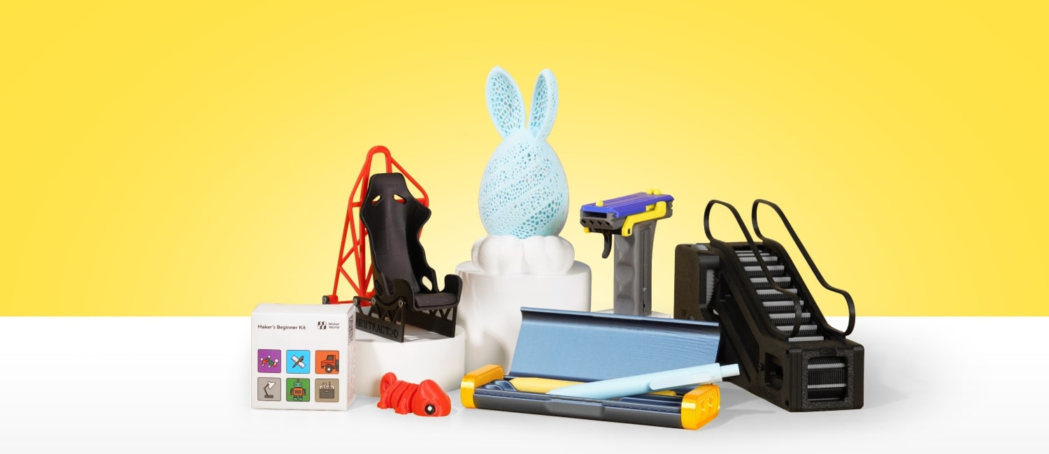Starterset Maker's Beginner Kit mit verschiedenen Komponenten für 3D-Druck