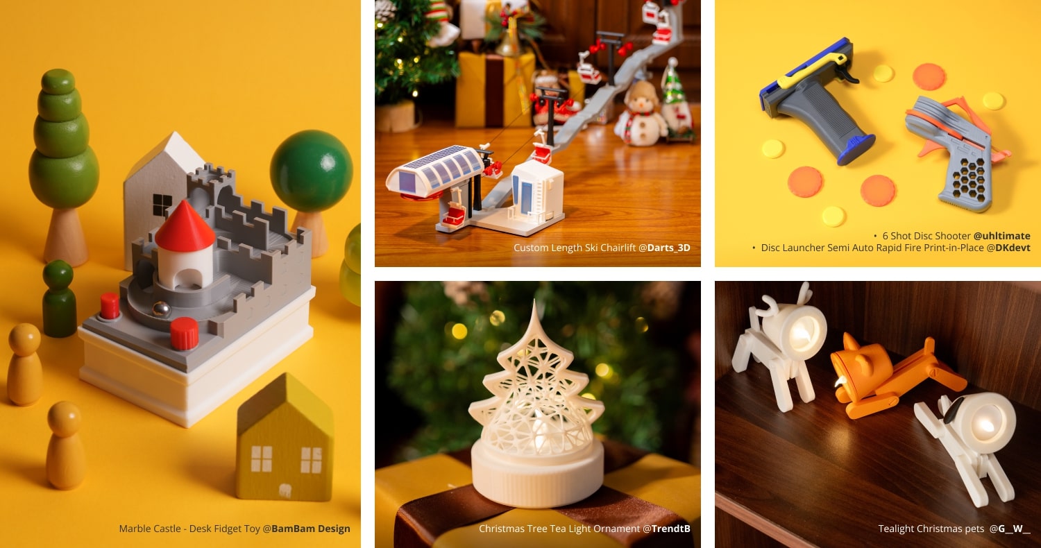 Großaufnahme der Komponenten des Maker's Beginner Kit für den 3D-Druck