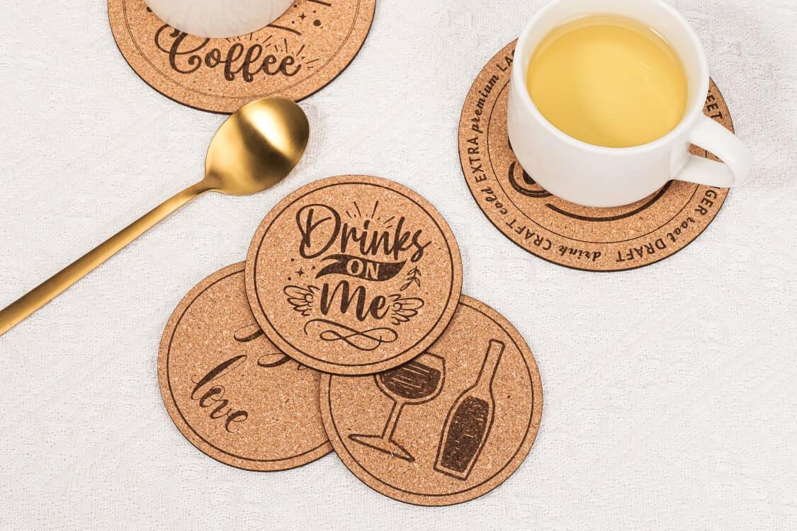 Struktur des Bambu Cork Sheets für präzise Laserschnitte