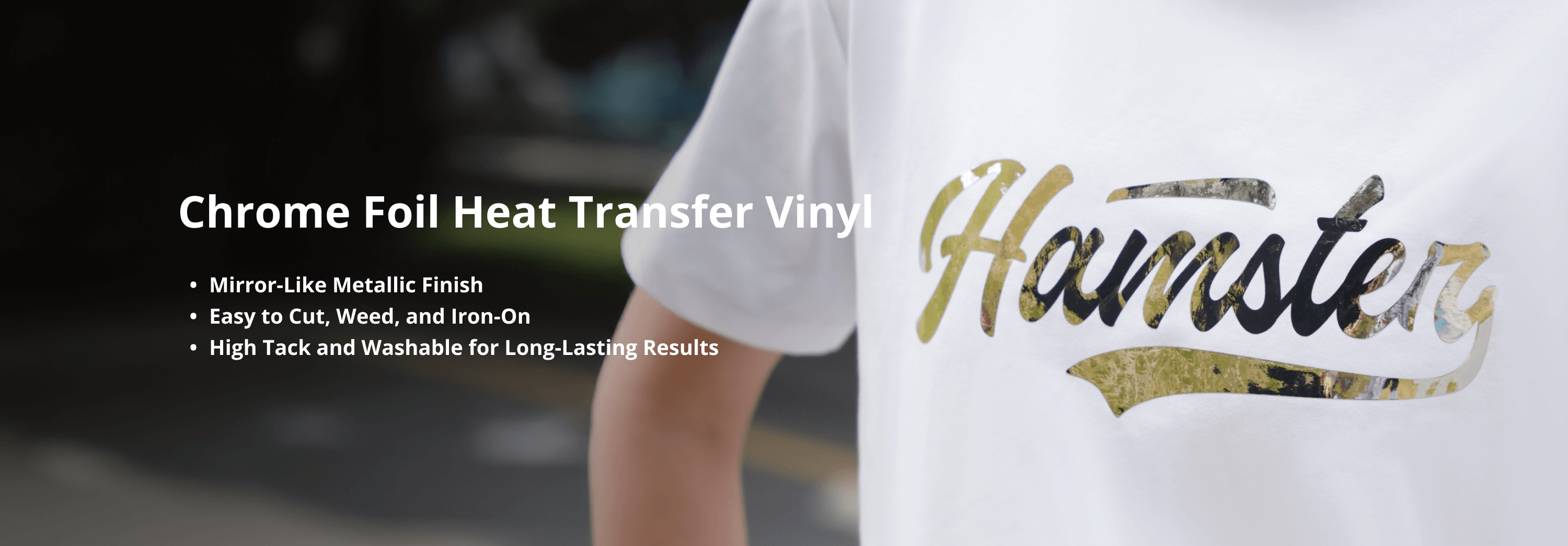 Chrome Foil Heat Transfer Vinyl - Glänzender Spiegeleffekt