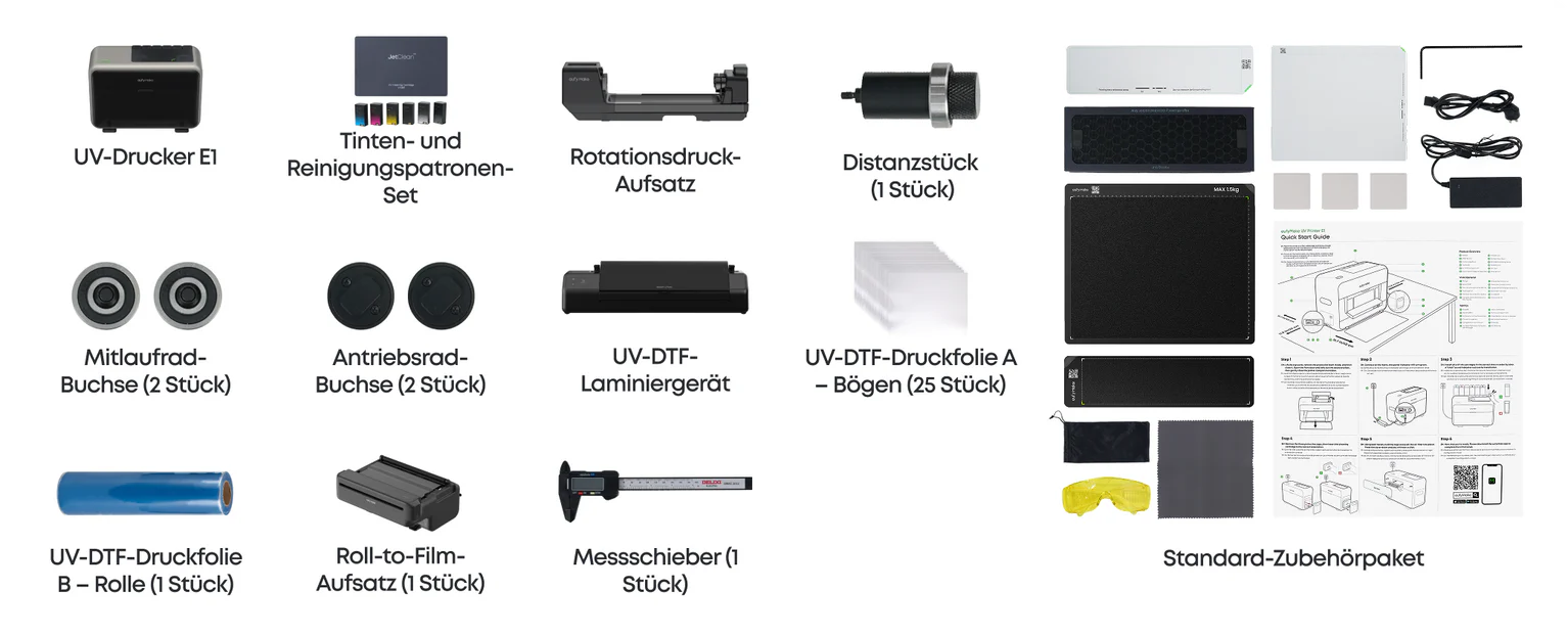 Lieferumfang eufyMake E1 Deluxe Plus-Set