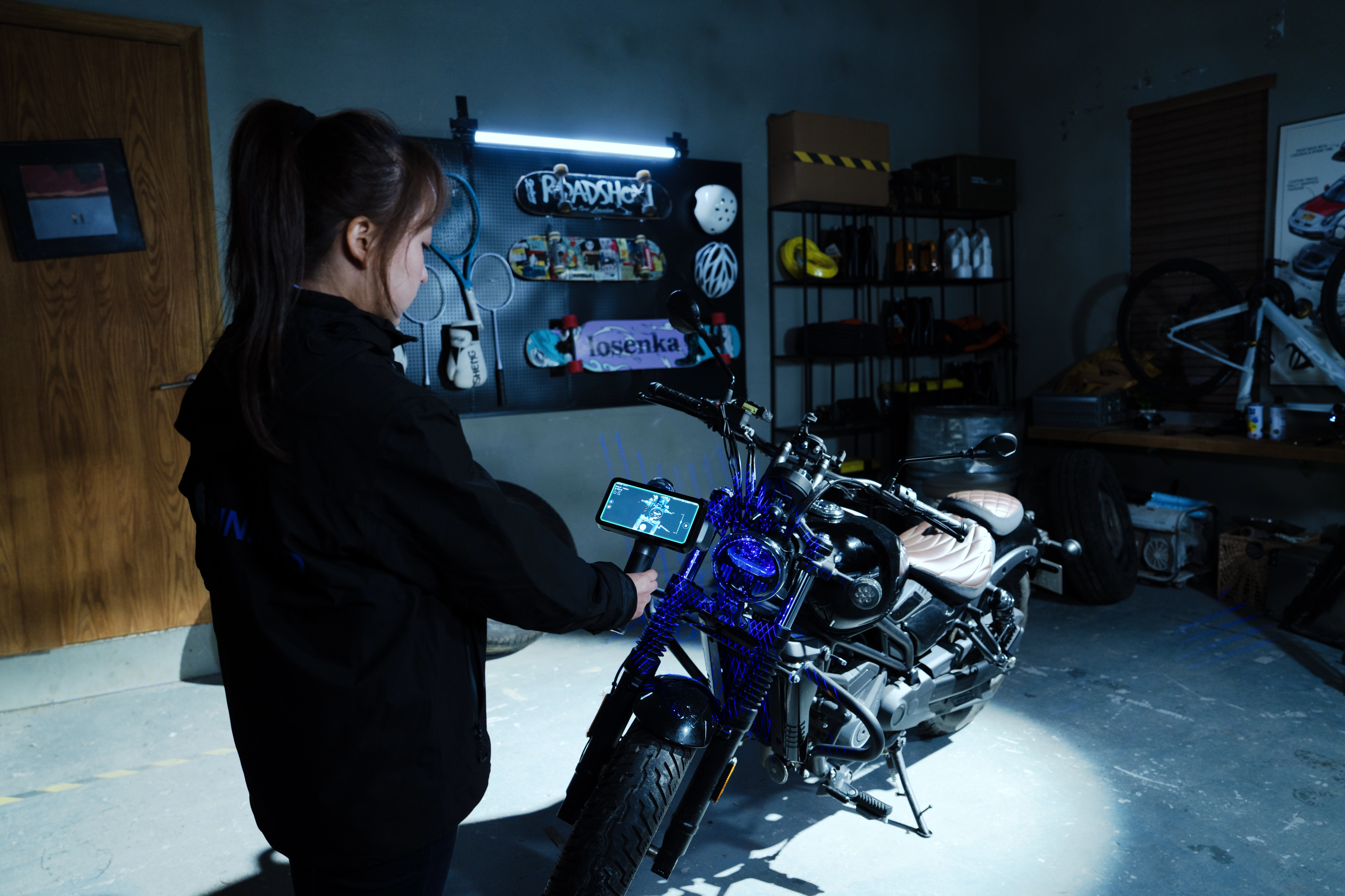 3D-Scan eines Motorrads mit dem EinScan Rigil Lite